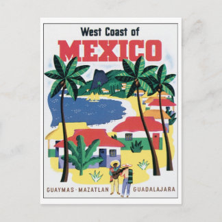 Postal Costa Oeste de México Guaymas, Mazatlan, Guadalaja
