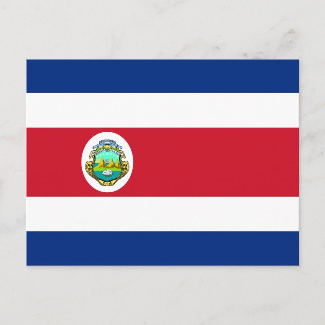 Postal Costa Rica - Bandera Nacional de Costa Rica (Anverso)