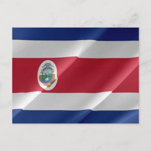 Postal Costa Rica - Bandera ondeando -