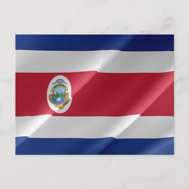 Postal Costa Rica - Bandera ondeando - (Anverso)