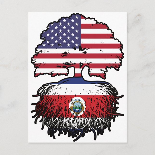 Postal Costa Rica Costa Rica American USA Tree Roots (Anverso)