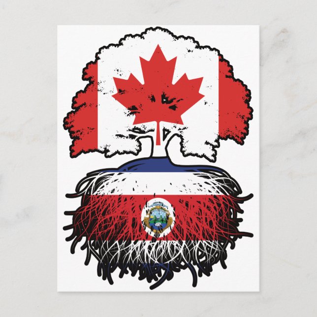 Postal Costa Rica Costa Rica raíces de árboles canadiense (Anverso)