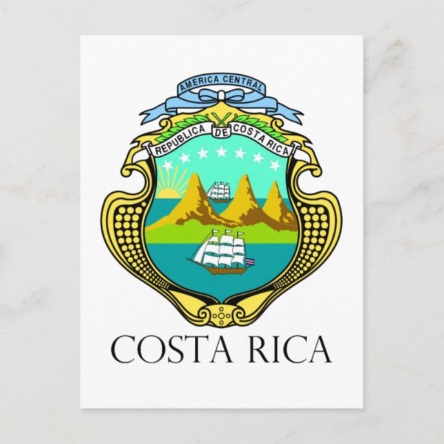 Postal COSTA RICA - emblema/bandera/escudo de armas/símbo (Anverso)