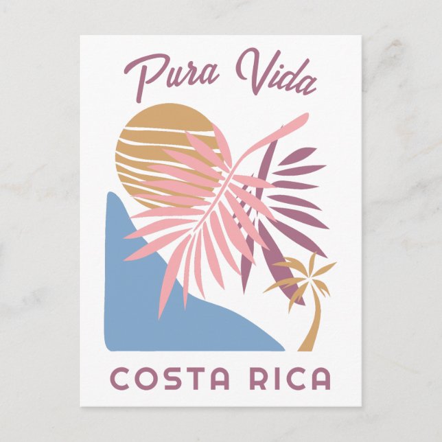 Postal Costa Rica Motto Pura Vida (Anverso)