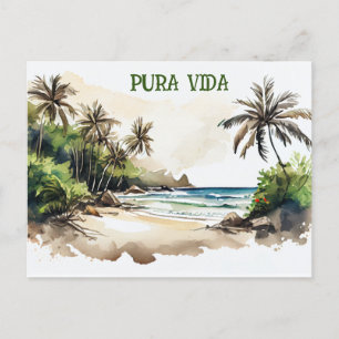 Postal Costa Rica Pura Vida Beach Card