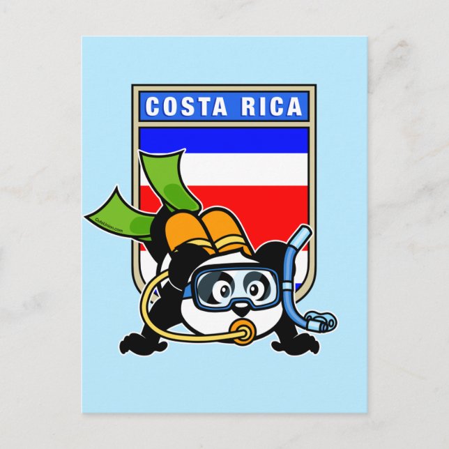 Postal Costa Rica Scuba Diving Panda (Anverso)