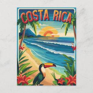 Postal Costa Rica viaje vintage
