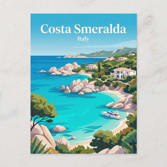 Postal Costa Smeralda Italia (Anverso)