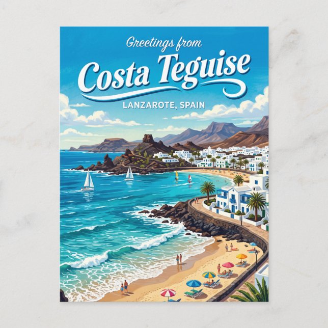 Postal Costa Teguise España (Anverso)