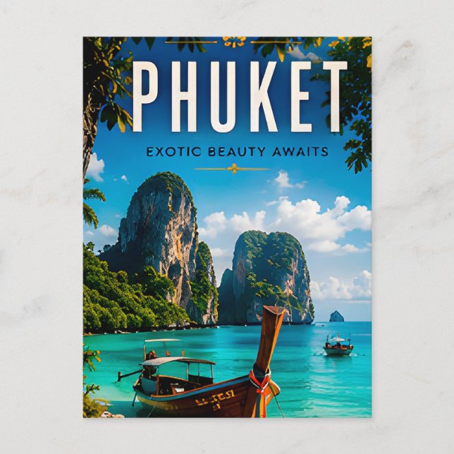 Postal 🌊 Costa Tropical de Phuket Tailandia 🛶 (Anverso)