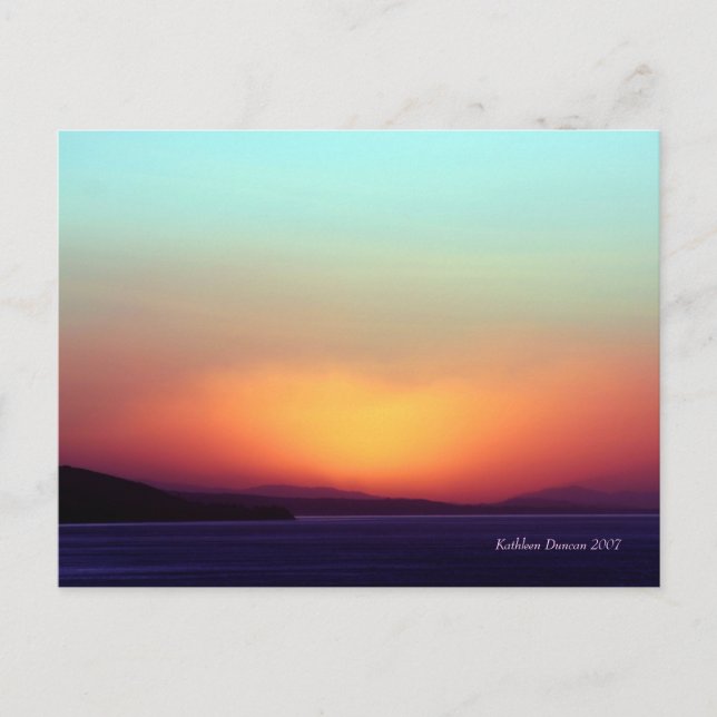 Postal costera de California Sunrise (Anverso)