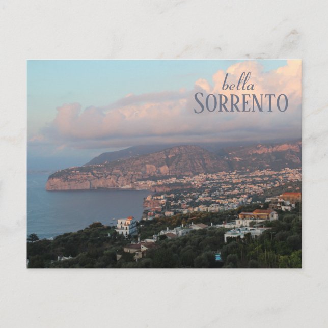 Postal costera italiana "Bella Sorrento" (Anverso)