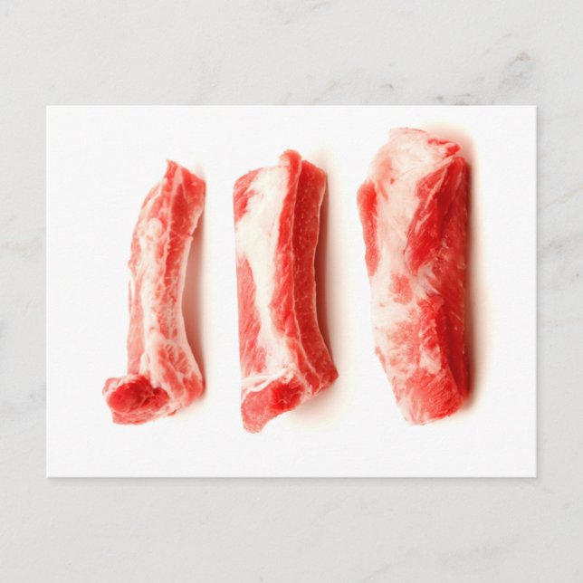 Postal Costillas de repuesto en bruto (Anverso)