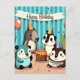 Postal Costumbre de cumpleaños feliz