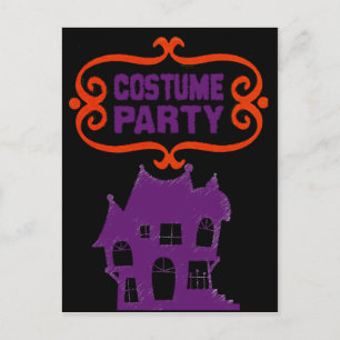 POSTAL COSTUME FIESTA INVITO DE CASA