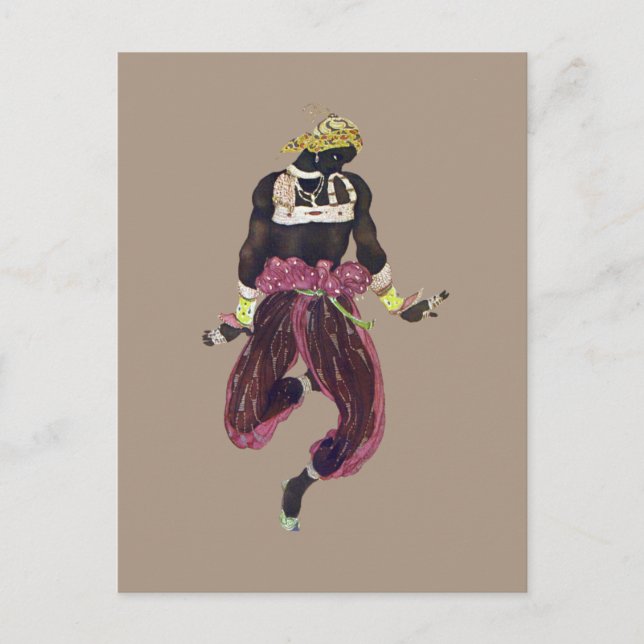Postal Costume for Scheherazade by Leon Bakst (Anverso)