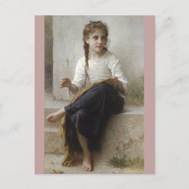 Postal Costura de William-Adolphe Bouguereau (Anverso)