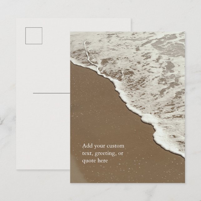 Postal Cota personalizada / Arena de playa personalizada (Anverso / Reverso)