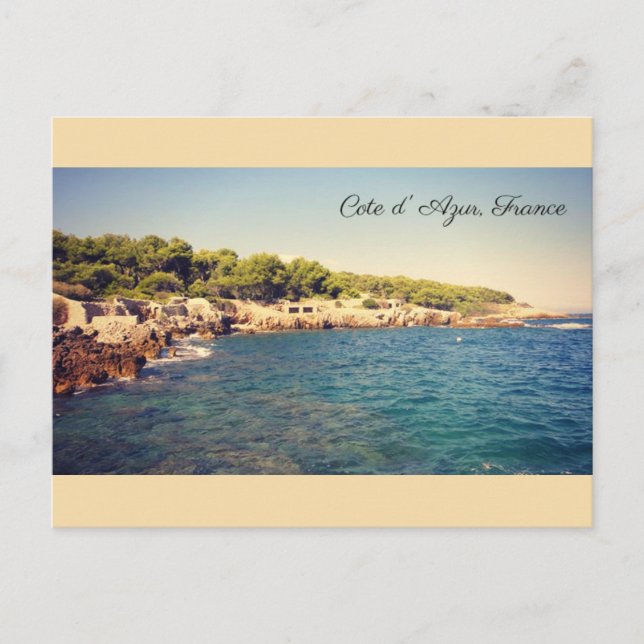 Postal Cote d'Azur, Antibes, Francia (Anverso)