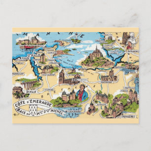 Postal Côte D'Emeraude Francia