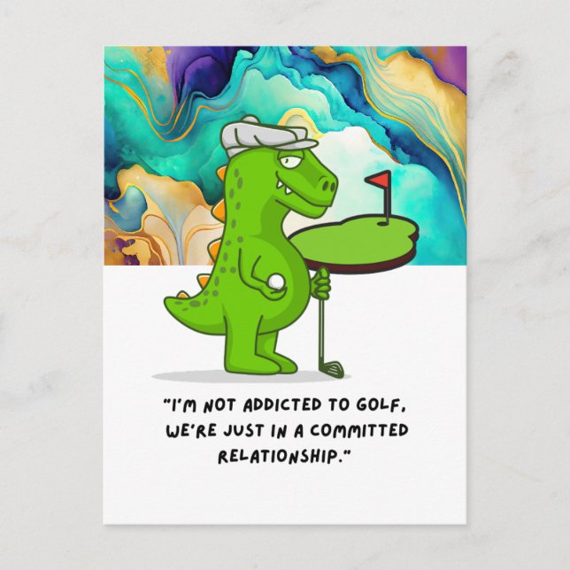 Postal Cotidioso de golf decir cita para el saludo de gol (Anverso)