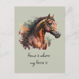 Postal Cotización de caballos Personalizado de acuarela F