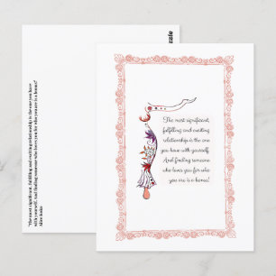 Postal Cotización elegante de la relación más significati