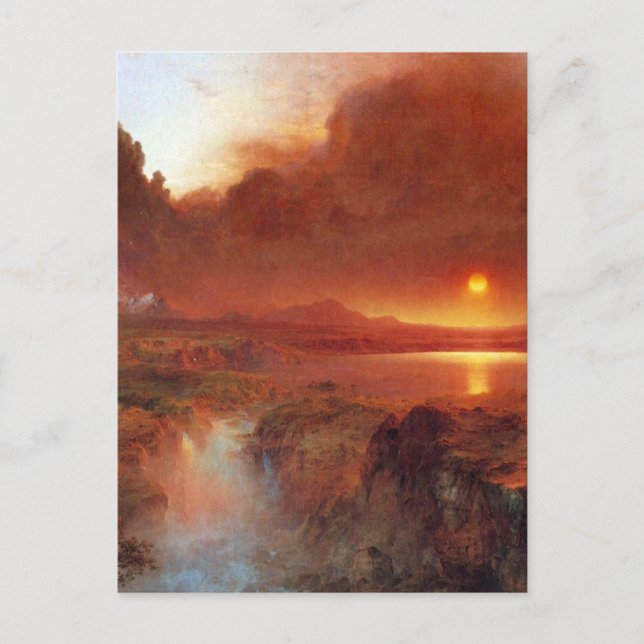 Postal Cotopaxi, Ecuador 1 por la Iglesia de Frederick Ed (Anverso)