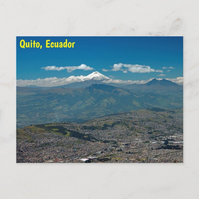 Postal Cotopaxi y Quito (Anverso)