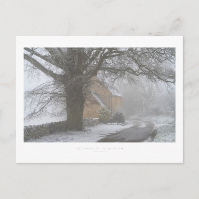 Postal Cotswolds en invierno (Anverso)