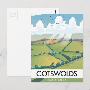Postal Cotswolds por un descanso.