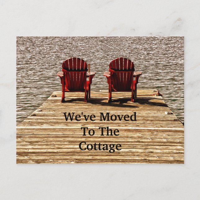 Postal Cottage Adirondack preside el movimiento del lago  (Anverso)