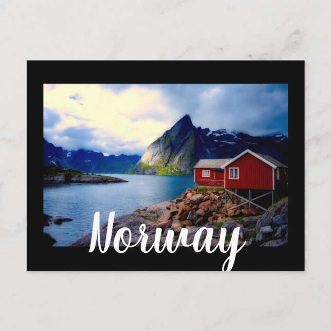 Postal Cottage Waterfront Scenic Noruega (Anverso)