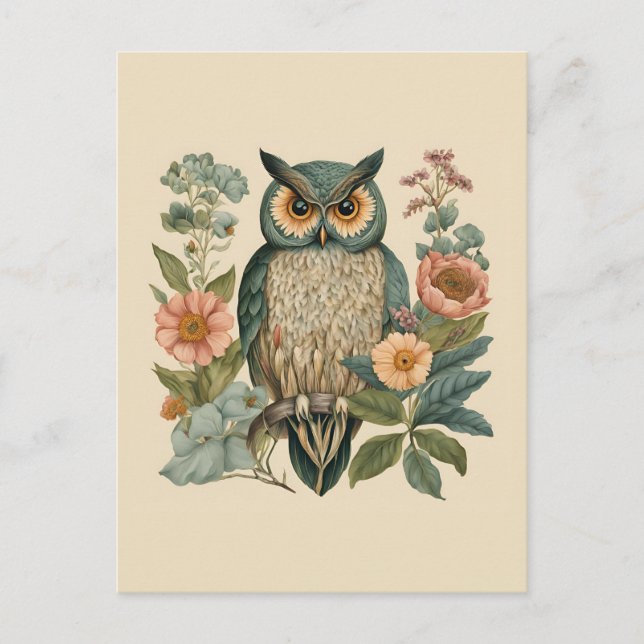 Postal Cottagecore Owl (Anverso)