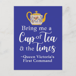 Postal Cottagecore Tea Queen Victoria Cita Royal Blue