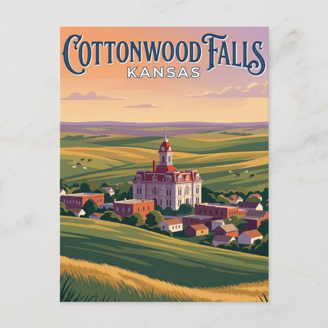 Postal Cottonwood Falls Kansas (Anverso)