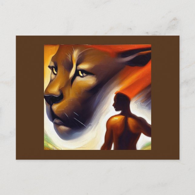 Postal Cougar animal espiritual 2 (Anverso)