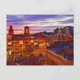 Postal Country Club Plaza Lights, Sunset, Kansas City, MO