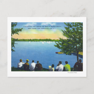 Postal Country Club View of Sailboat Regatta on Lake