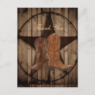 Postal Country Cowboy Boots Western Boda gracias