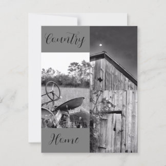 Postal "Country Home" Tractor Barn Collage