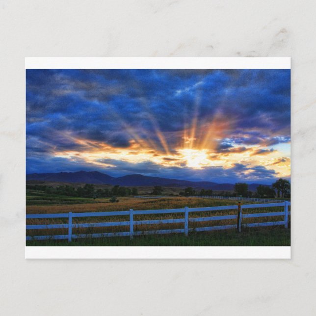 Postal Country Sunbeam Ray Sunset (Anverso)
