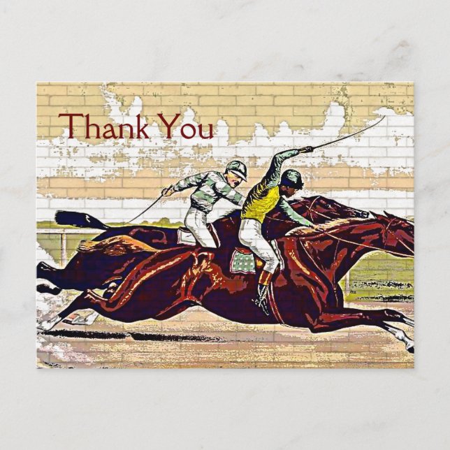 Postal Courier e Ives Great Race Gracias Postcard (Anverso)
