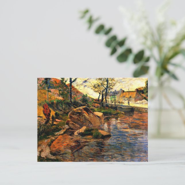 Postal Cove Frente Al Puerto De Pont-Aven. (Anverso de pie)