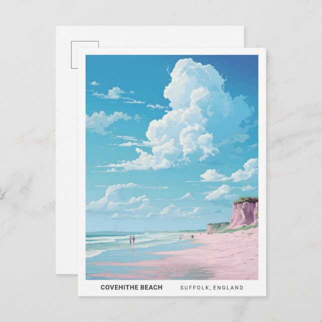 Postal Covehithe Beach Suffolk Inglaterra Viajes de época (Anverso / Reverso)
