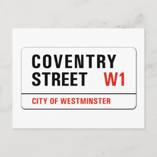Postal Coventry Street, Rótulo de la calle Londres