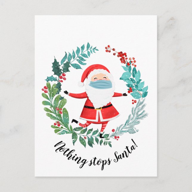 Postal covid19 2020 nada detiene el árbol de navidad (Anverso)