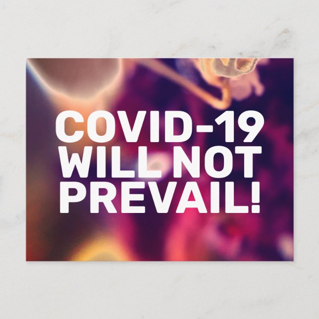 POSTAL ¡COVID-19 NO PREVALECERÁ! (Anverso)