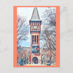 Postal Covington, pintura de la torre del reloj de mi Goe