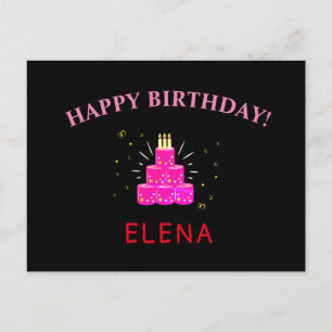 Postal covita rosa de cuarentena de cumpleaños feliz